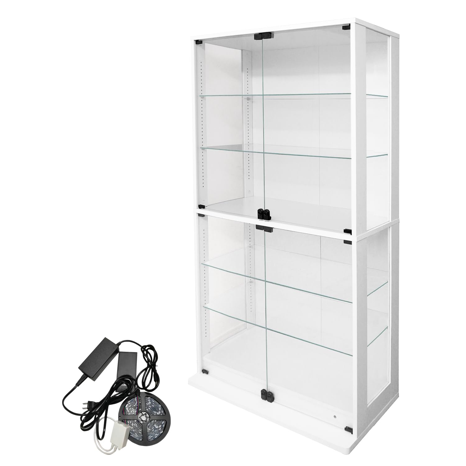 Amazon.co.jp: 地球家具 コレクションラック DIO 本体 側面ガラス 幅